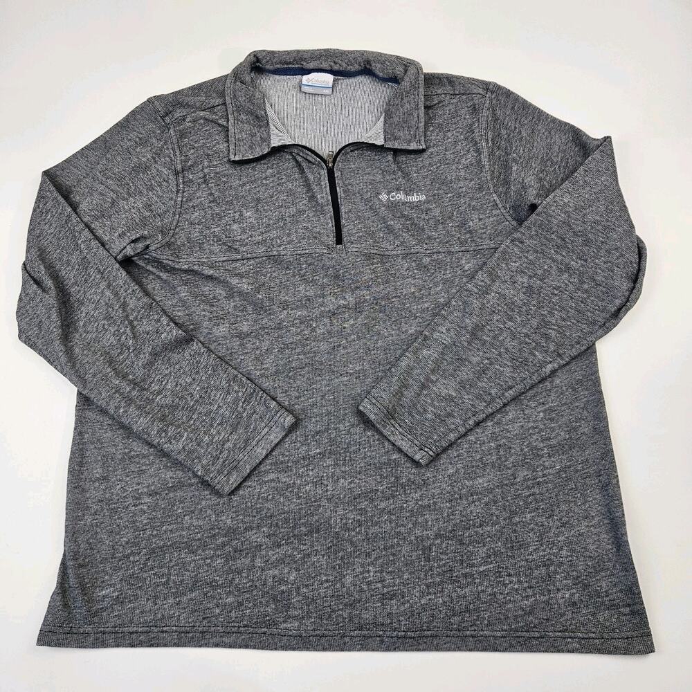 Columbia Rugged Ridge 1/4 Zip Sweater Mens XXL Sweatshirt Pullover Gray Gorpcore